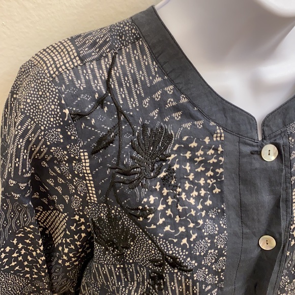 Citron Blue White Button Down Shirt M - Picture 4 of 8